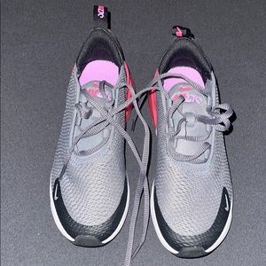 Gray and pink girls Nike air 270